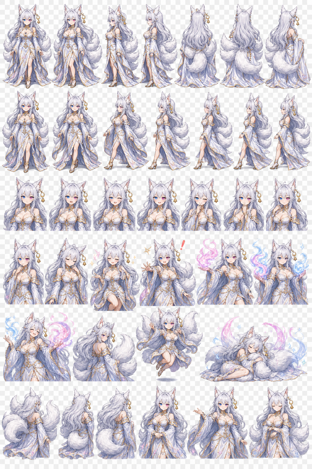 Queen Nel RPG animation sprite sheet