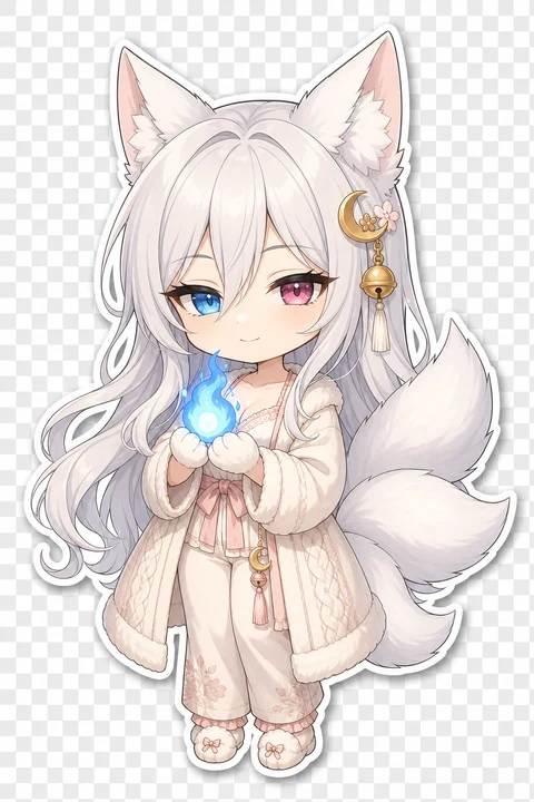 Starter Den chibi Nel sticker concept